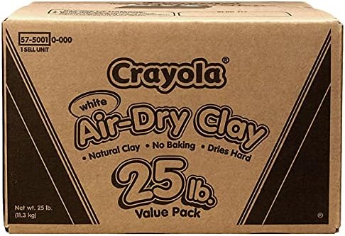 Crayola Air Dry Clay 5lbs Natural White Modeling Clay for Sculpting Material Bulk Craft