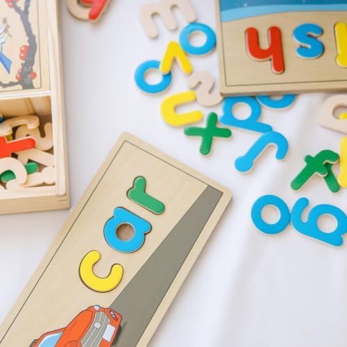 Melissa & Doug Melissa Doug See Spell Wooden Educational Language Learning Toy With Letters Puzzle