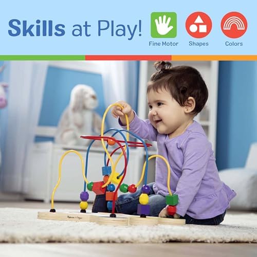 Melissa & Doug Melissa Doug Classic Bead Maze - Wooden Educational Toy - Wooden Bead Maze