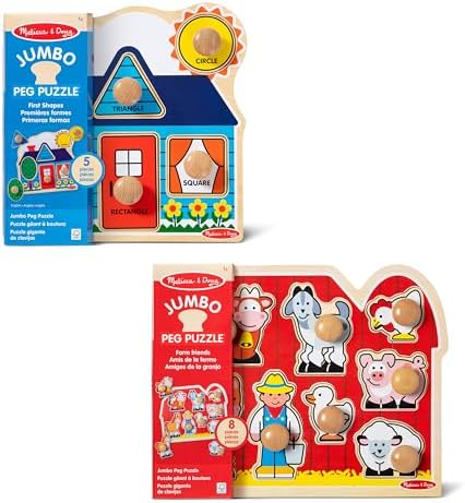 Melissa & Doug Melissa Doug Wooden Jumbo Knob Puzzle