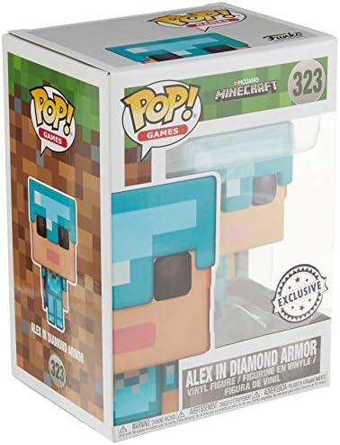 Funko - Figurine Minecraft - Alex In Diamond Armor Exclu Pop 10cm - 0889698264013
