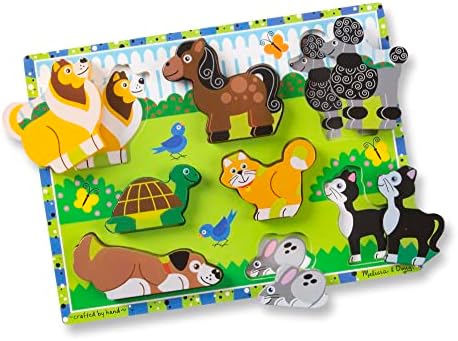 Melissa & Doug Melissa Doug Safari Wooden Chunky Puzzle - 8 Pieces - FSC Certified
