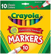 Crayola Broad Line Markers Classic Colors 10 Each 10 Count Pack of 1