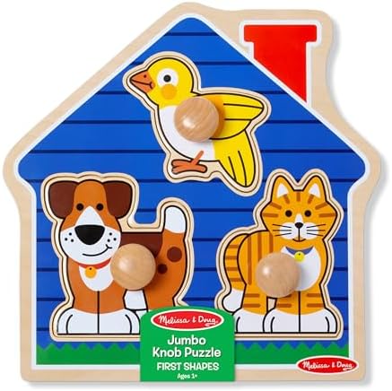 Melissa & Doug Melissa Doug First Shapes Jumbo Knob Wooden Puzzle