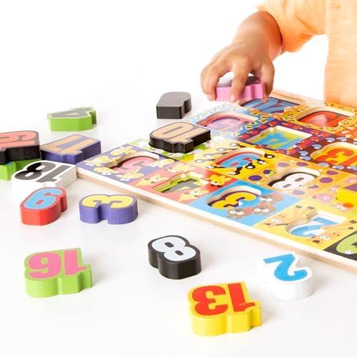 Melissa & Doug Melissa Doug Jumbo Numbers Wooden Chunky Puzzle 20 pcs