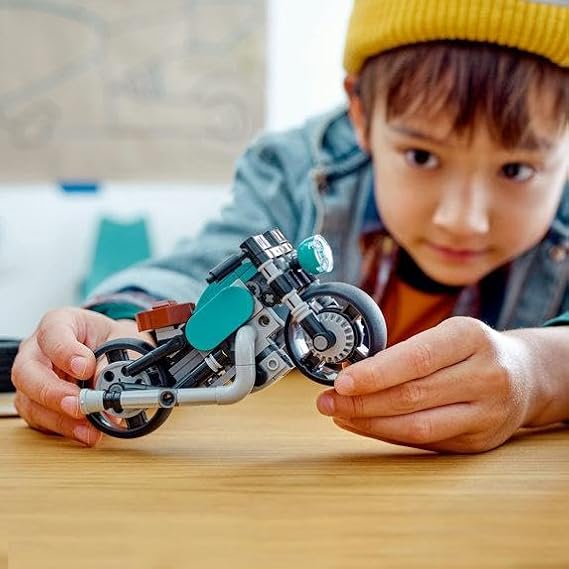 LEGO Creator 3-in-1 Vintage Motorcycle Set 31135 A" Build Classic Motorcycle Street Bike – 3