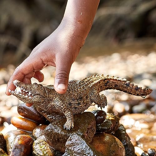 Schleich Wild Life Realistic Alligator Figurine with Movable Jaw - Detailed Alligator Toy