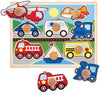 Melissa & Doug Melissa Doug Vehicles Jumbo Knob Wooden Puzzle 8 pcs