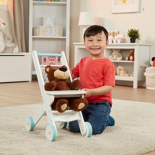 Melissa & Doug Melissa Doug Mine to Love Wooden Play Stroller for Doll