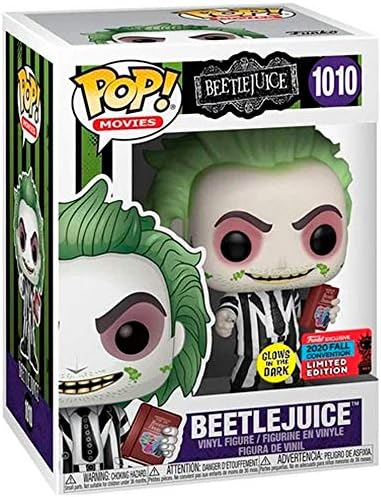 Funko POP Movies 1010 - Beetlejuice Handbook of The Recently Deceased GITD NYCC 2020
