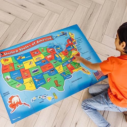 Melissa & Doug Melissa Doug U.S.A. Map 51pcs Floor Puzzle