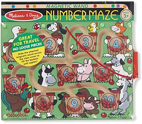 Melissa & Doug Melissa Doug Magnetic Wand Number Maze - Wooden Puzzle Activity