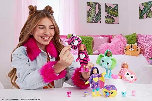 Barbie Cutie Reveal Chelsea Small Doll Jungle Series Tiger Plush