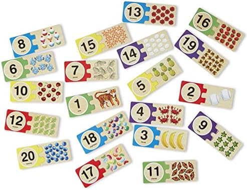 Melissa & Doug Melissa Doug Self-Correcting Wooden Number Puzzles With Storage Box 40 pcs