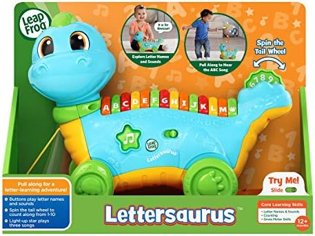 LeapFrog Lettersaurus Alphabet Pull Toy Teal