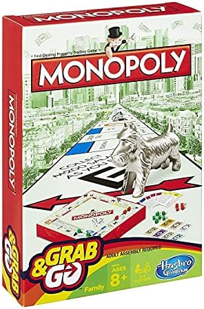 Hasbro Family Grab Go Variety Pack Bundle Clue Monopoly Connect 4 and Hungry Hungry Hippo