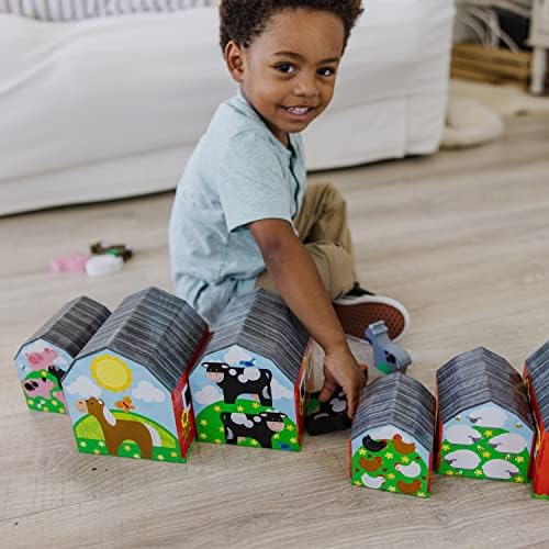 Melissa & Doug Melissa Doug Nesting and Sorting Barns and Animals With 6 Numbered Barns