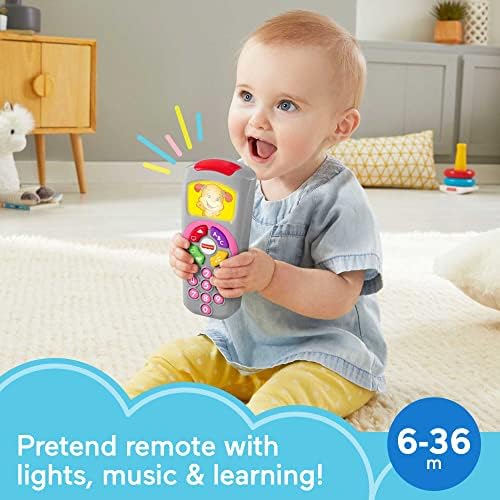 Fisher-Price Baby Learning Toy Laugh Learn Puppy's Remote Pretend TV Control with Music