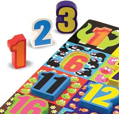 Melissa & Doug Melissa Doug Jumbo Numbers Wooden Chunky Puzzle 20 pcs