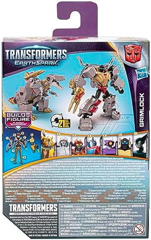 Transformers EarthSpark Deluxe Class Grimlock Action Figure 5-Inch Robot for