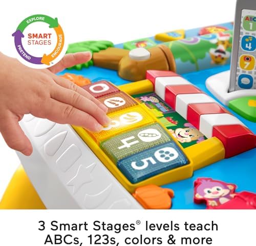 Fisher-Price Baby to Toddler Toy Laugh Learn Around The Town Learning Activity Table with
