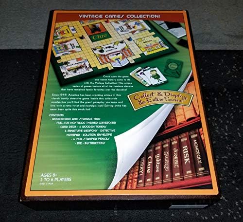 Hasbro Parker Brothers Vintage Game Collection Wooden Book Box Clue