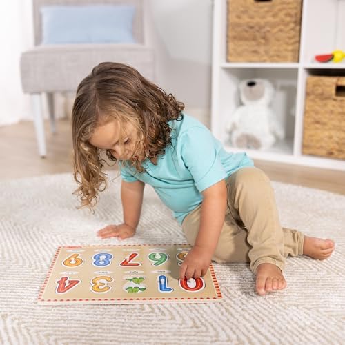 Melissa & Doug Melissa Doug Wooden Lift See Peg Puzzle