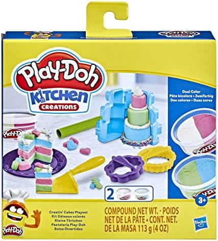 Play-Doh Kitchen Creations F4714 Small Tart Playset with 2 Tins Multi