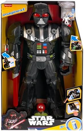 Fisher-Price Imaginext Star Wars Darth Vader Bot 2 Ft Tall Toy Lights Sounds Stormtrooper