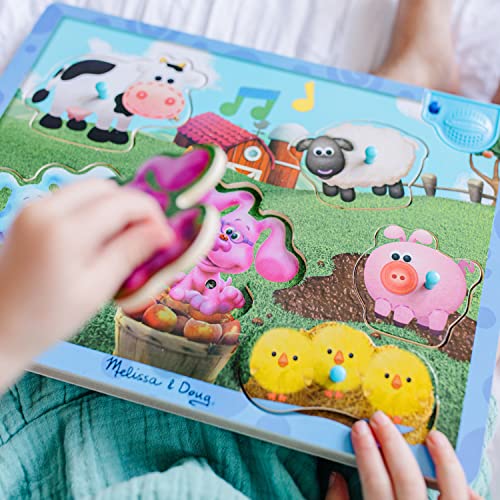 Melissa & Doug Melissa Doug Blue's Clues You Wooden Rainbow Stacking Puzzle 9 Pieces
