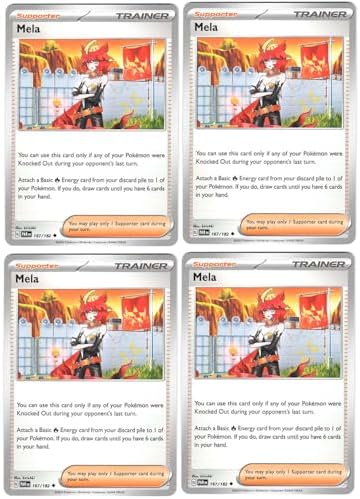 Pokemon Mela 167182 - Paradox Rift - Pokemon Trainer Card Lot x4 - Playset