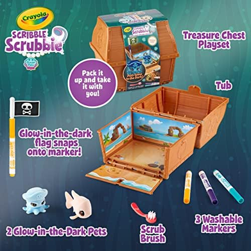 Crayola Scribble Scrubbie Pets Glow Ocean Playset for Boys Girls Gifts for Ages 3 4 5 6