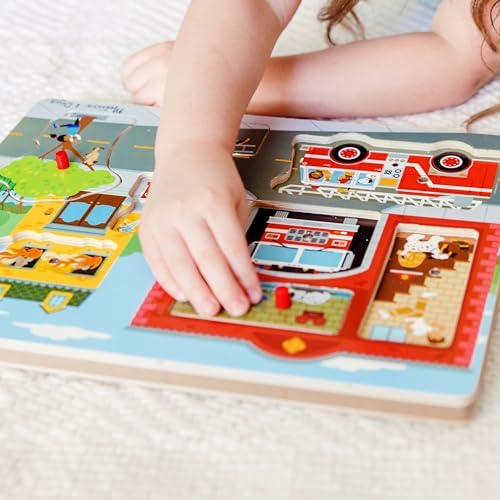 Melissa & Doug Melissa Doug Around the Fire Station Sound Puzzle - Wooden Peg Puzzle 8 pcs