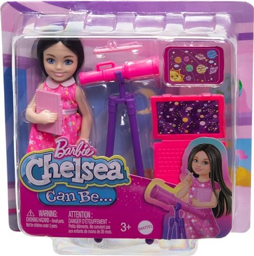 Barbie Toy Set Chelsea Can Be Astronomer Brunette Small Doll