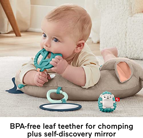 Fisher-Price Baby Toy Tummy Time Fawn Wedge Animal-Themed Support with Mirror Teether