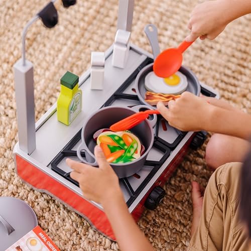 Melissa & Doug Melissa Doug 19-Piece Deluxe Wooden Cooktop Set with Wooden Play Food