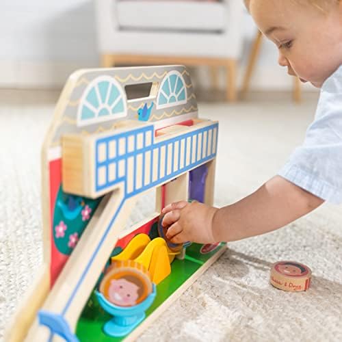 Melissa & Doug Melissa Doug GO Tots Wooden Schoolyard Tumble with 4 Disks - FSC Certified