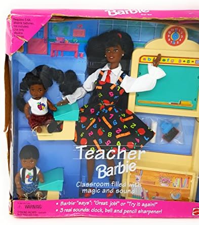 Mattel AA Teacher Barbie with 2 Students 1995 13915