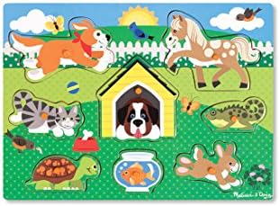 Melissa & Doug Melissa Doug Pets Wooden Peg Puzzle 8 pcs
