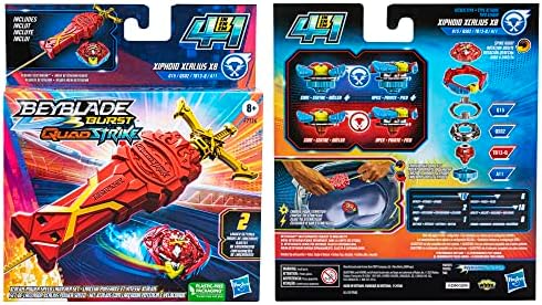 Beyblade Hasbro Burst QuadStrike Xcalius Power Speed Launcher Pack Battle Game Set with