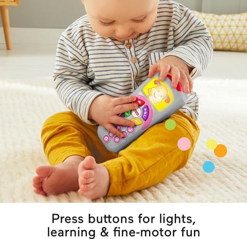 Fisher-Price Baby Learning Toy Laugh Learn Puppy's Remote Pretend TV Control with Music