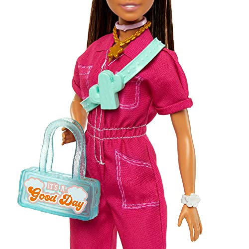 Barbie Doll In Trendy Pink Jumpsuit With And Pet Puppy