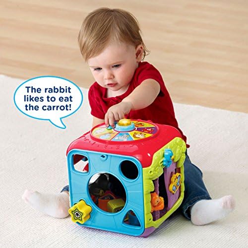 VTech Sort and Discover Activity Cube Frustration Free Packaging Pink