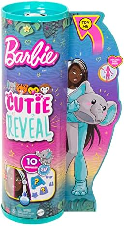 Barbie Cutie Reveal Fashion Doll Jungle Series Monkey Plush
