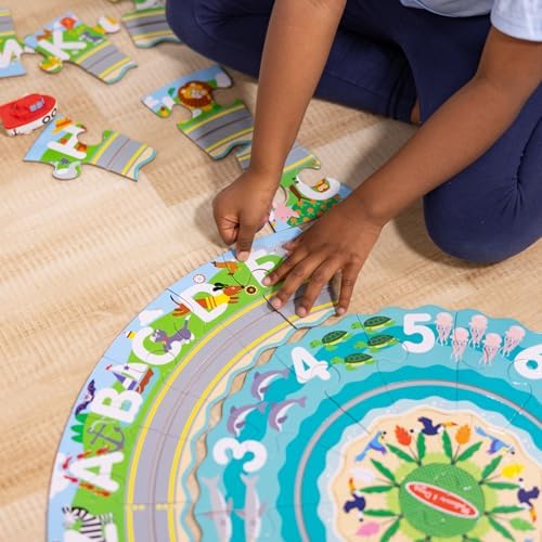 Melissa & Doug Melissa Doug Round the Shore Tracks Cardboard Jigsaw Floor Puzzle