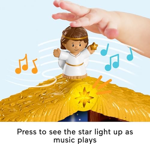 Fisher-Price Little People Toddler Toy Nativity Set with Music Lights 18 Pieces for