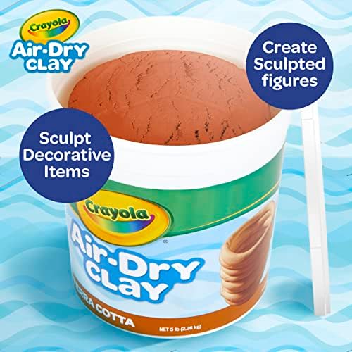Crayola Air Dry Clay 5lbs Natural White Modeling Clay for Sculpting Material Bulk Craft