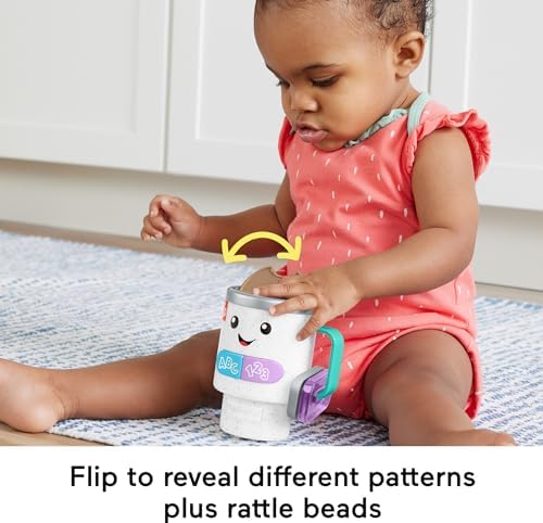 Fisher-Price Baby Toddler Toy Laugh Learn Wake Up Learn Coffee Mug with Learning for