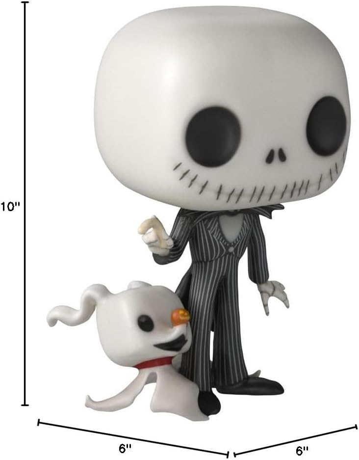 Funko Pop Disney The Nightmare Before Christmas - 10 Inch Jack Skellington with Zero