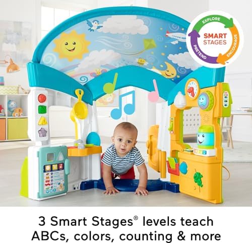 Fisher-Price Baby Toddler Toy Laugh Learn Smart Learning Home Playhouse with Lights